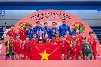 Tuyển futsal nữ Việt Nam lên hạng 11 thế giới