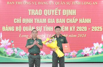 Chỉ định Thượng tá Nguyễn Thành Lâm tham gia Ban Chấp hành Đảng bộ Quân sự tỉnh Long An nhiệm kỳ 2020 – 2025