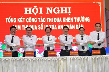 Cụm thi đua số IX Tòa án nhân dân hoàn thành xuất sắc các chỉ tiêu, nhiệm vụ năm 2024