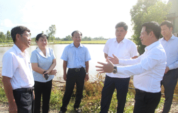 Thứ trưởng Bộ Nông nghiệp và Phát triển nông thôn - Trần Thanh Nam làm việc tại huyện Tân Hưng