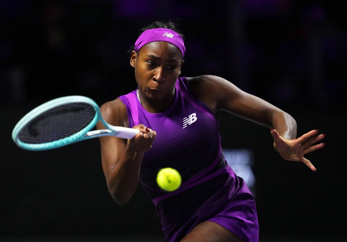 Coco Gauff lần đầu vào chung kết WTA Finals - Ảnh: REUTERS