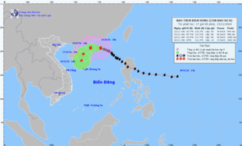 Bão số 8 gây gió giật cấp 11 trên vùng biển Bắc Biển Đông