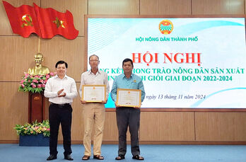 Tân An: Tuyên dương tập thể, cá nhân thực hiện tốt phong trào Nông dân sản xuất - kinh doanh giỏi