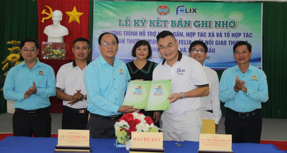 Hội Nông dân tỉnh và Công ty Cổ phần Giải pháp công nghệ Felix ký kết bản ghi nhớ Chương trình hỗ trợ nông dân, hợp tác xã và tổ hợp tác trên sàn thương mại điện tử Felix.store, kết nối giao thương, tiêu thụ nội địa và xuất khẩu