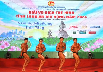 Gần 100 vận động viên tham gia Giải Vô địch Thể hình tỉnh Long An mở rộng năm 2024