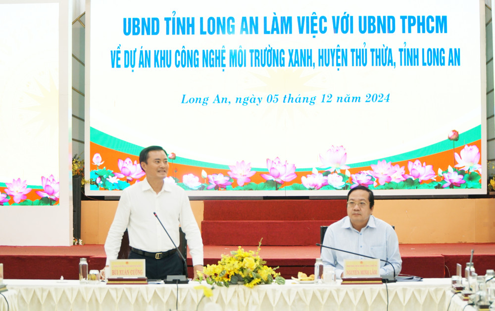 Lãnh đạo TP.HCM và Long An làm việc về môi trường và hạ tầng giao thông