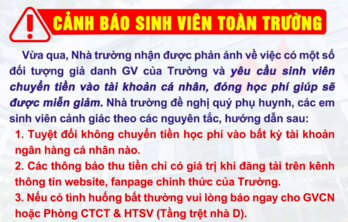 Trường ĐH cảnh báo nạn giả danh giảng viên lừa đảo học phí sinh viên