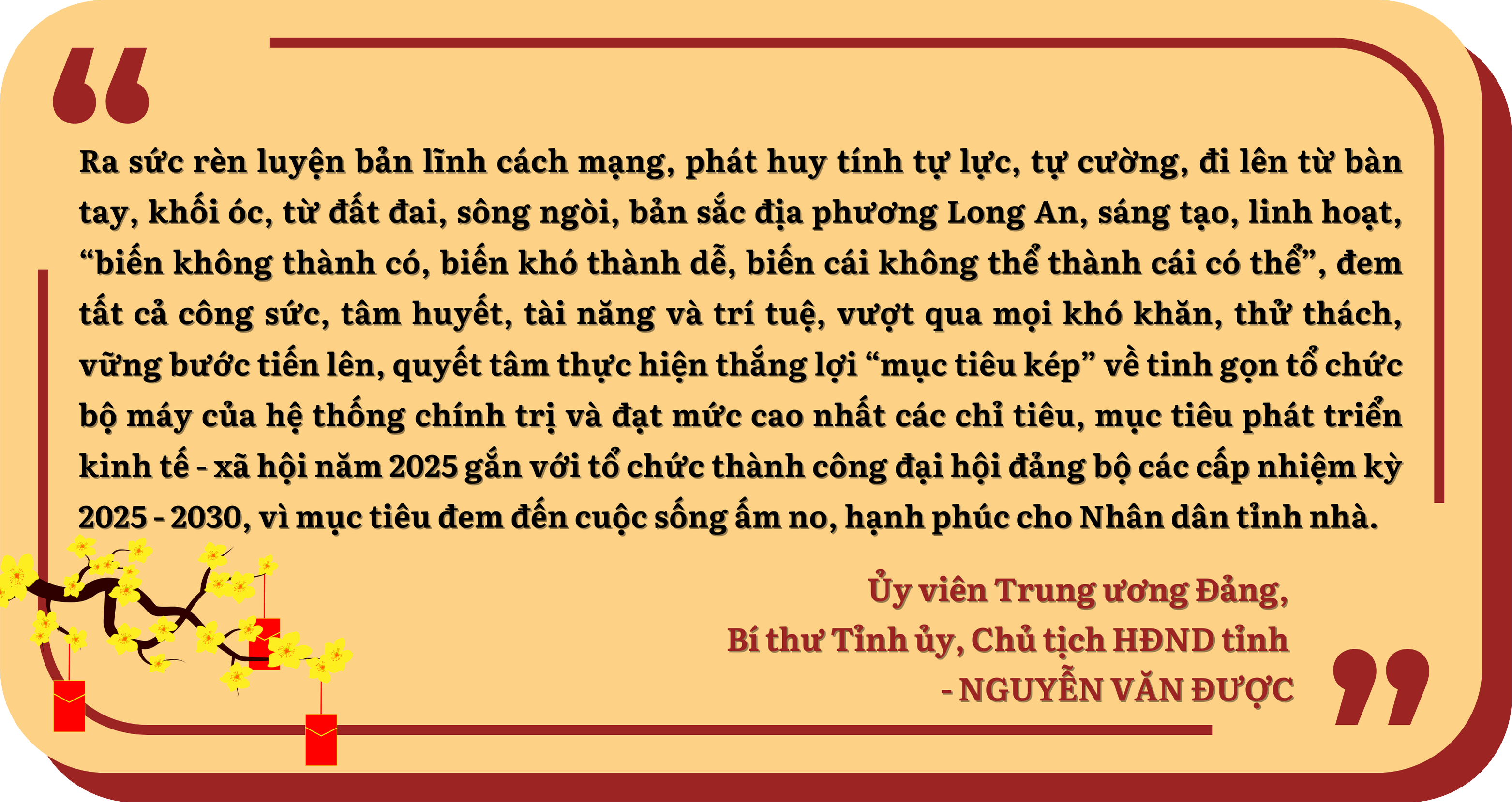 Dưới ngọn cờ của Đảng quang vinh, Long An vững tin lập nên những kỳ tích mới trong kỷ nguyên vươn mình của dân tộc