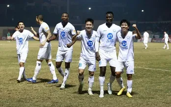 Bảng xếp hạng vòng 11 V League: Nam Định 'giậm chân tại chỗ'