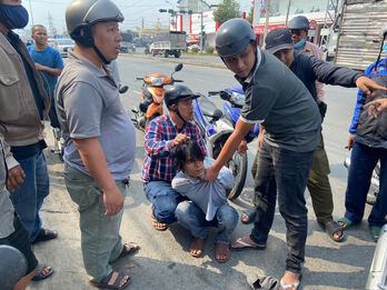 Công an và lực lượng an ninh trật tự cơ sở truy đuổi bắt 3 đối tượng trộm xe máy