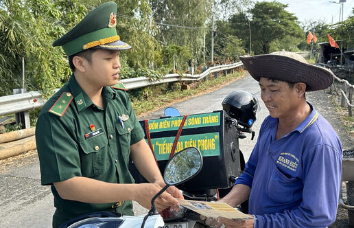 Đoàn thanh niên Đồn biên phòng Sông Trăng xung kích thực hiện nhiệm vụ chính trị