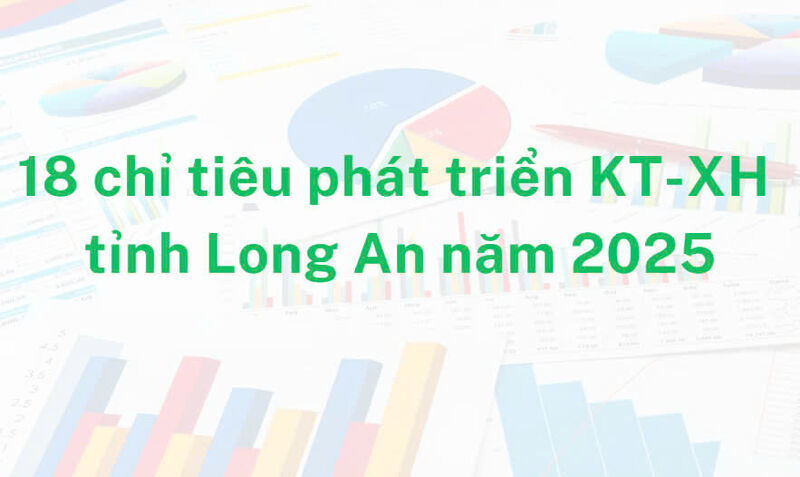 18 chỉ tiêu phát triển kinh tế - xã hội tỉnh Long An năm 2025