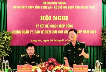 Ký kết kế hoạch hiệp đồng trong quản lý, bảo vệ biên giới khu vực tiếp giáp năm 2025