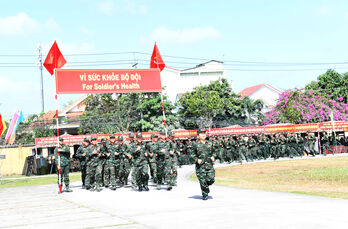 Bộ CHQS tỉnh Long An hưởng ứng 'Ngày chạy thể thao CISM'