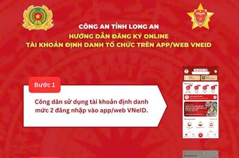 Công an Long An triển khai cao điểm đăng ký định danh điện tử cho cơ quan, tổ chức