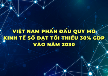 Việt Nam phấn đấu quy mô kinh tế số đạt tối thiểu 30% GDP vào năm 2030