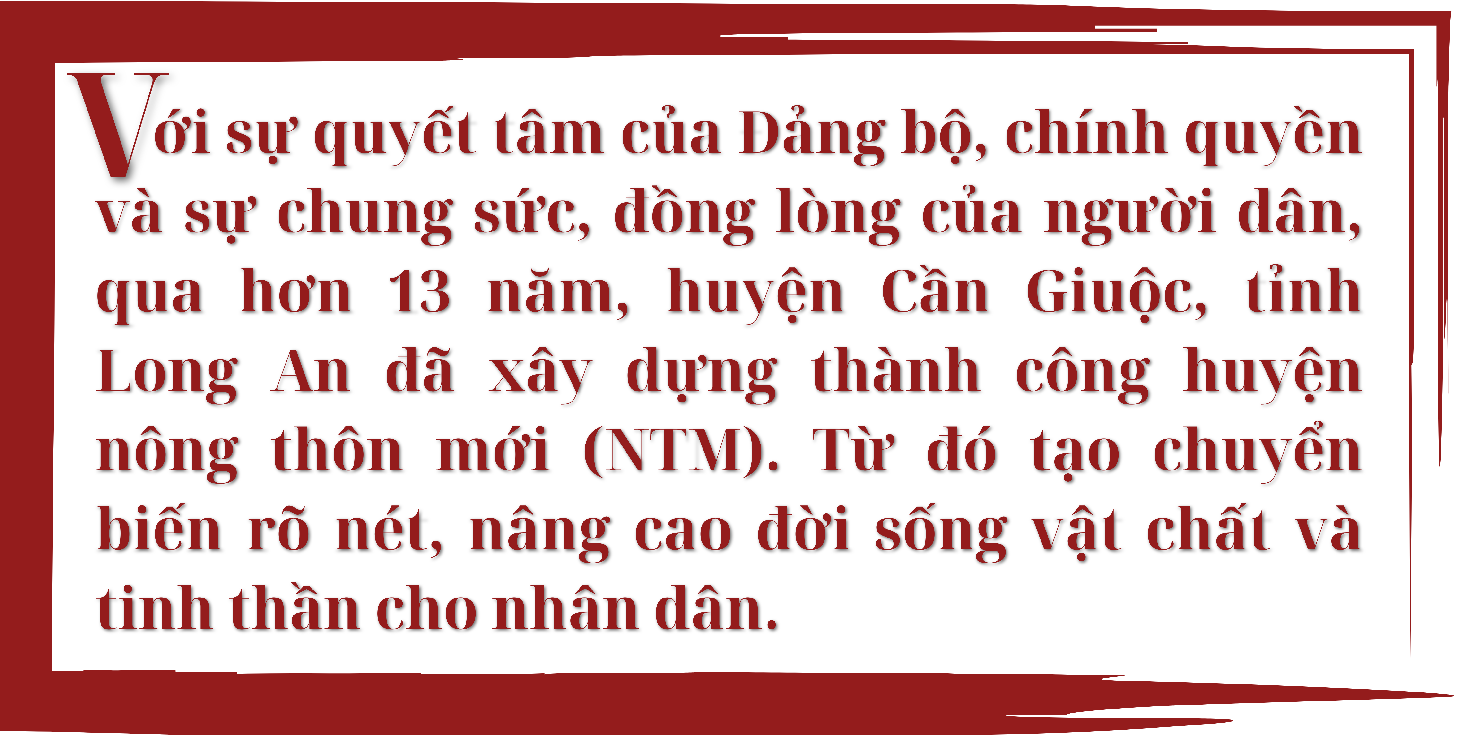 Cần Giuộc - Hành trình xây dựng huyện nông thôn mới