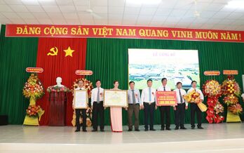 Bình Tịnh đón nhận danh hiệu xã đạt chuẩn nông thôn mới nâng cao